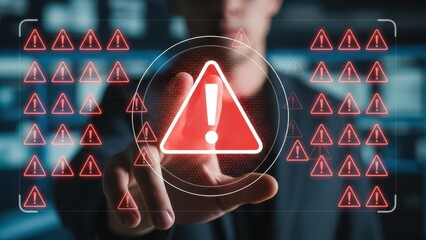 Highlighting critical alerts in a digital interface isolated on white background, Vector, illustration