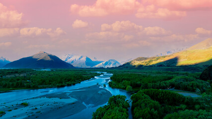 Dramatic Sunset Over the Glenorchy Landscape