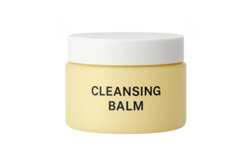 Cleansing balm jar for skincare routine