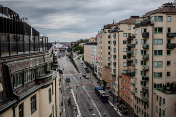 Historical old streets and architecture Old town of Stockholm, Sweden