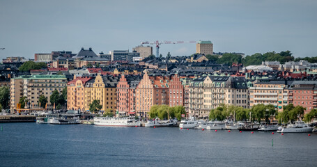 Waterfront of Kungsholmen island in Stockholm, Sweden