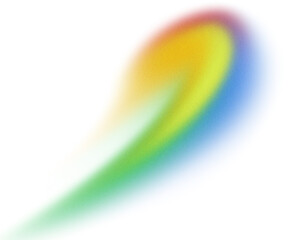 Retro grainy rainbow comet light streak with abstract noise © titileedzs
