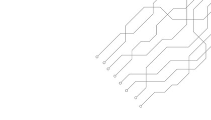 Abstract futuristic circuit board Illustration, Circuit board with various technology elements.