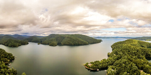 Beautiful landscape scenes at lake jocassee south carolina