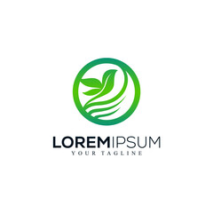Modern Green Leaf and Wave Gradient Logo for Nature and Eco Brands