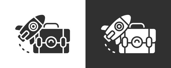 Career Path Icon Set Vector Collection Isolated In Black And White