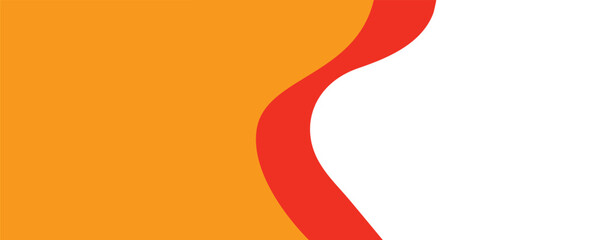 Abstract orange and red wavy shapes on a white background