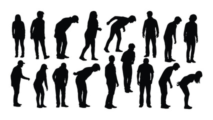 a collection of black human figures in various dynamic poses showcasing movement and flexibility a striking silhouette