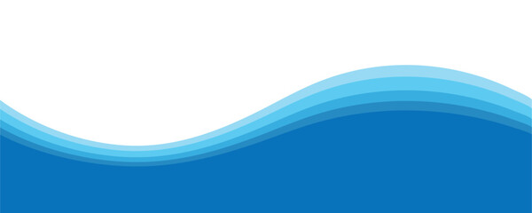 Abstract blue wave design isolated on transparent background