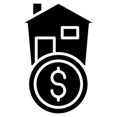 house price icon vector