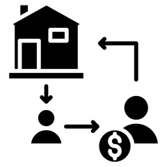 house rental icon vector