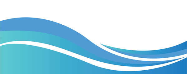Abstract blue wave design isolated on transparent background