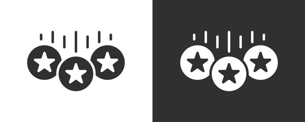 Fototapeta premium Rating Icon Set Vector Collection Isolated In Black And White