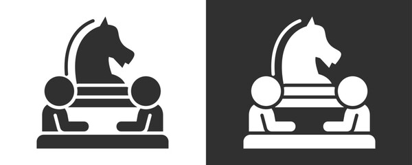 Strategy Icon Set Vector Collection Isolated In Black And White