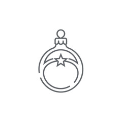Obraz premium Minimalist christmas ornament outline star inside