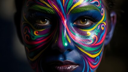 portrait of a woman in mask Background