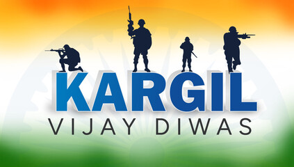 Kargil Vijay Diwas, republic day, happy independence day India 77 with Indian flag. abstract vector illustration design 2026