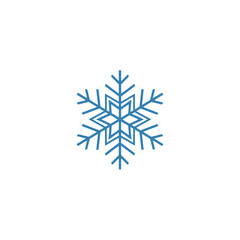 Fototapeta premium Abstract blue snowflake graphic for winter marketing campaigns