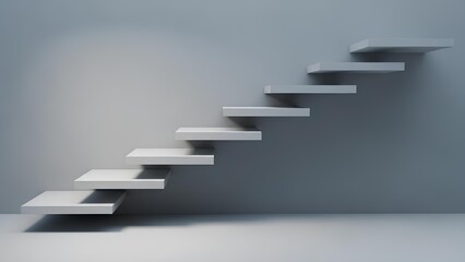 Ascending Steps: A minimalist image featuring an isolated set of steps ascending, offering a sense of upward movement and progress.