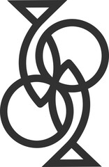 the logo consists of the number 8 and fishes. Abstract, ornament and elegant.