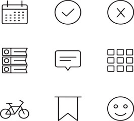 Modern Outline Vector Interface Icons Collection