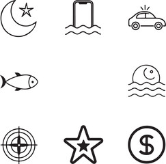 Diverse Icon Set Life's Elements