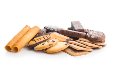 Christmas sweet and cookies isolated on white background.