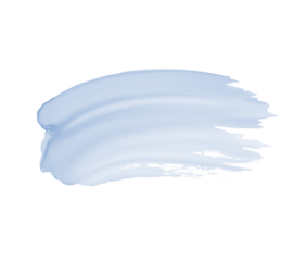 Abstract blue watercolor texture on transparent background.