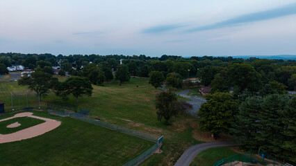 Aerial view of Mill Woods Park in Wethersfield, Connecticut