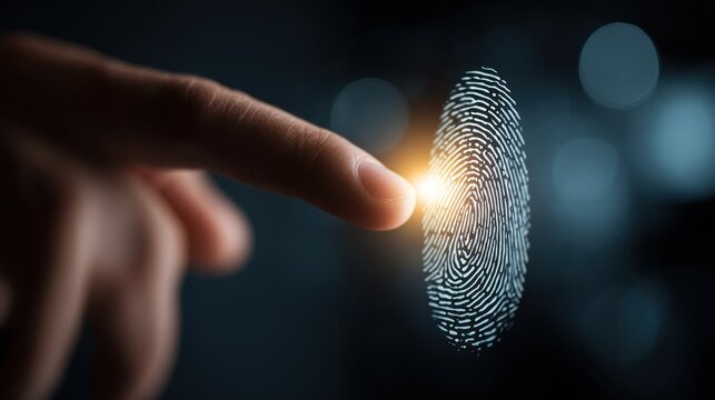 Fingerprint identification on transparent