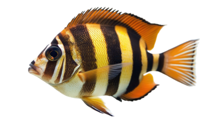 Sand Steenbras fish illustration featuring natural texture and detailed body shape, showcasing the distinctive features of this marine species isolated on white background