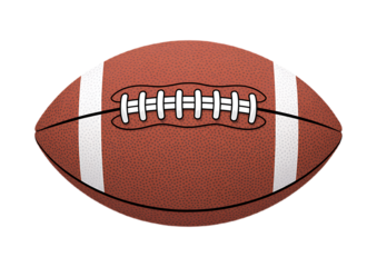 Classic american football isolated on a clean surface ready for play or sports graphics