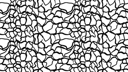 Obraz premium Abstract organic cracked line texture seamless vector pattern with irregular mosaic shapes creating dynamic artistic background for decorative graphic designs