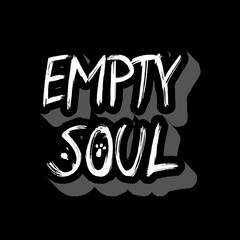 Vector Text Illustration For Empty Soul.