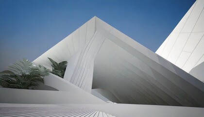 3d illustration of abstract minimal architecture background