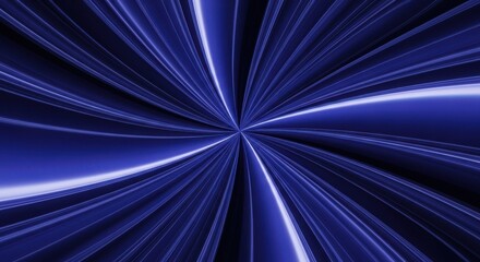 Abstract blue light streaks radiating from a central point, creating a sense of speed and energy
