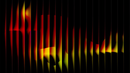 Wavy reed glass vertical stripes background.Dynamic abstract pattern of vertical lines with highlights, glass gradient, neon vertical stripes