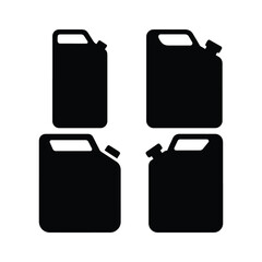 Jerrycan silhouette set fuel container storage