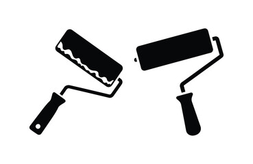 Paint roller silhouette set decorating tool