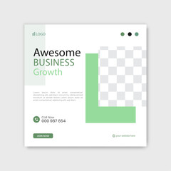 Corporate social media post design.
