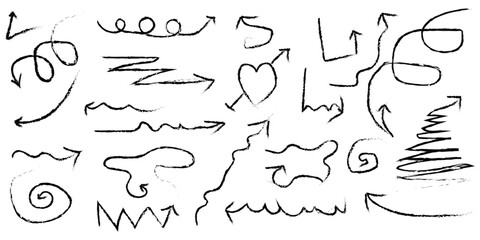 set of hand drawn arrows