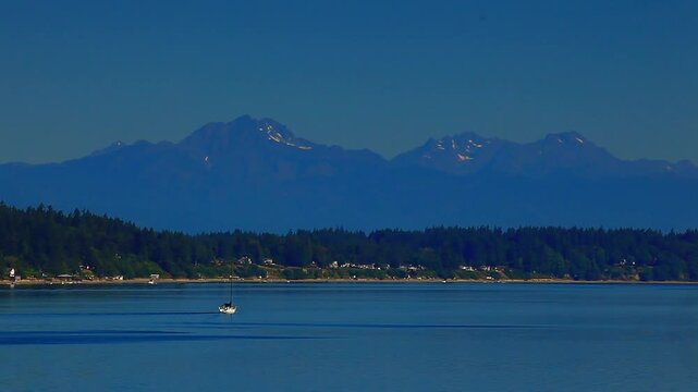  a video of a boat traveling in the Puget Sound Washington State