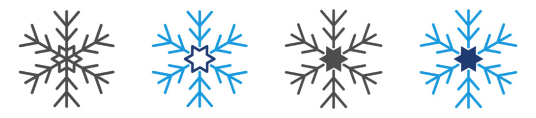 Fototapeta premium snow icon set with multiple style