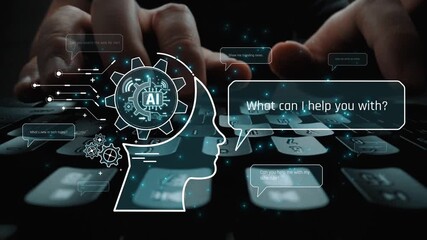 Conversational AI assistant enhances chatbot interaction. AI assistant supports queries, answers instantly, AI assistant improves experience, and AI assistant drives engagement. Marrow