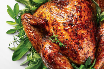 Golden Roast Turkey with Herbs &ndash; AI Generative