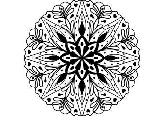 black and white mandala 