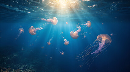 jellyfish in the sea