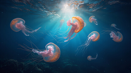 jellyfish in aquarium