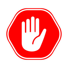 Obraz premium Stop Sign Icon. Warning Symbol Isolated on Transparent Background