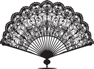 black and white fan